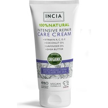Aesco INCIA%100 Doğal Onarıcı Bakım Kremi Yoğun Nemlendirici Cilt Bakım Lavanta Avokado Shea Vegan 50 ml