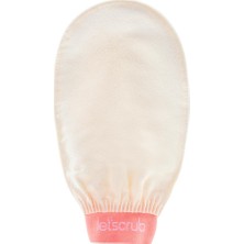 Aesco Let'scrub Ekru Banyo Duş Kesesi Peeling ELDIVENI%100 Floş Ipek Normal Ciltler Için