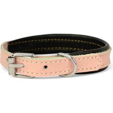Aesco Canini Collar Rainbow Hakiki Deri Köpek Tasması – Xxs Beden, Yumuşak Iç Deri, Krom Kaplamalı Toka & D-Halka, 13 Farklı Renk Seçenekleri (Pembe)