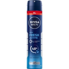 Aesco Nıvea Men Erkek Sprey Deodorant Fresh Active 200ML, Ter Kokusuna 48 Saat Etkili, Erkeksi Koku, Ferahlık,ekonomik Boy