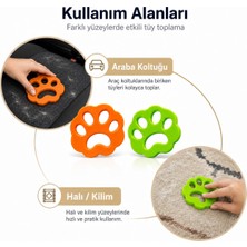 Aesco Pati Şeklinde Silikon Tüy Toplayıcı, Yıkanabilir Çok Amaçlı(2 Adet)