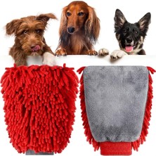 Aesco Wonkey - Köpek Yıkama ve Kurulama Eldiveni – Mikrofiber Pet Havlusu, Hızlı Su Emici, Tüy Kurulama Eldiveni, Kedi ve Köpek Banyo Eldiveni, Evcil Hayvan Bakım Eldiveni, Pati Silme Eldiveni