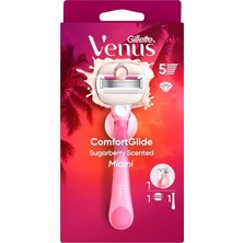 Aesco Gillette Venus Comfortglide Sugarberry Kokulu Miami Kadın 5 Bıçaklı Tıraş Makinesi