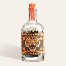 Aesco Roar Stamp Renkli Ahşap Kibrit Hediyelik Eşya 19 cm x 8 cm