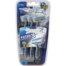 Aesco Wilkinson Extra 3 Essentials Kayganlaştırıcı Bantlı Tıraş Bıçağı 3 Bıcaklı Kullan At Tıraş Bıcağı