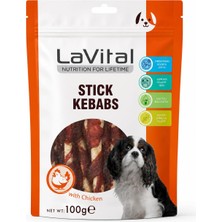 Aesco Lavital Stick Kebabs Tavuk, Ördek ve Ciğerli Köpek Ödül Çubuğu 100G Yetişkin Köpekler Için Yüksek Proteinli