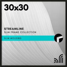 Aesco Americanflat Siyah 30X30 Poster Çerçevesi - Parlak Pleksiglaslı Ince Kenarlıklı Fotoğraf Çerçevesi - Duvar Için Yatay ve Dikey Formatlar