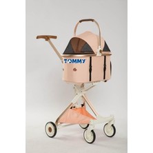 Aesco Tommy Evcil Hayvan Arabası Gold Pembe 83 * 48.5 * 110CM Max 10KG