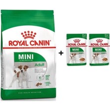 Aesco Royal Canin Mini Adult Köpek Maması 2 kg + 2 Adet Yaş Mama Hediye