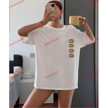 Aesco Tarzsokak Leopar Desenli Dudak Dudak, BEYAZLEOPAR37, L/xl