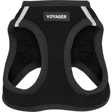 Aesco Best Pet Supplies Voyager Step-In Air Köpek Tasması – Her Hava Koşulunda Mesh Step In Yelek Yemek Takımı Küçük ve Orta Boy Köpekler Için – Siyah, S