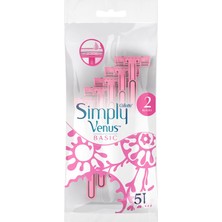 Aesco Gillette Venus Simply Venus 2 Basic Kullan At Kadın Tıraş Bıçağı 5 Adet