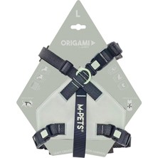 Aesco M-Pets Origami Reflektörlü Sırt Tasması Yeşil (L)