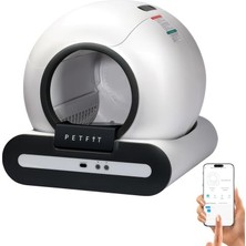 Aesco Petfit Ti+ 65L Wi-Fi Akıllı Otomatik Kedi Tuvaleti Kum Kabı Siyah (Ultra Sessiz+App Kontrol+Akıllı Sensör+Uv Filtre)