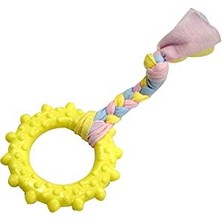 Aesco Eurodog Puppy Sarı Çark Diş Kaşıma Oyuncağı 17CM