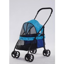 Aesco Tommy Evcil Hayvan Arabası Mavi 67 * 47 * 98CM