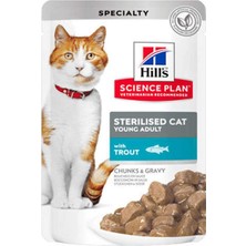 Aesco Hill's Sp Alabalıklı Kısırlaştırılmış Yetişkin Kedi Pouch 85G