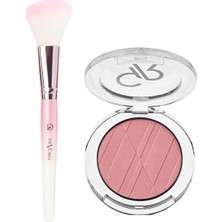 Aesco Golden Rose Devobis Angled Blush Brush - Açılı Allık Fırçası ve Powder Blush No:13 Allık Seti