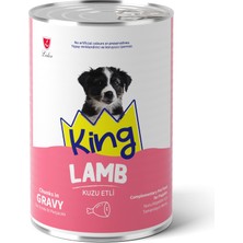 Aesco King Sos Içinde Et Parçacıklı Kuzu Etli Yavru Köpek Konserve Maması 400G