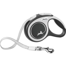 Aesco Flexi New Comfort Geri Çekilebilir Köpek Tasma (Ört), 7,9 M, Large, Gri/siyah