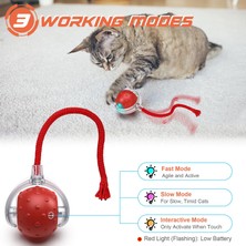 Aesco Etkileşimli Kedi Topu Oyuncağı | Otomatik Elektrikli & Şarjlı | Düzensiz Hareket Eden Akıllı Kedi Oyuncağı | Ev Kedileri Için
