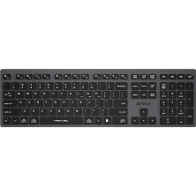 Aesco A4 Tech FBX50C Şarj Edilebilir (Q) Türkçe Fn-Multimedya Bluetooth & 2.4ghz Kablosuz Klavye, Siyah/gri