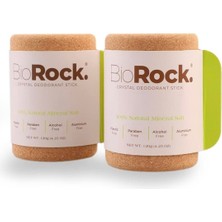Aesco Biorock Crystal Deodorant Stick 120 gr Yedek Crystal Refill Plastiksiz Doğa Dostu 2’li Ekonomik Set