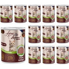 Aesco How Meow Yetişkin Kedi Kuzulu Pate Yaş Mama 400 gr x 12 Adet
