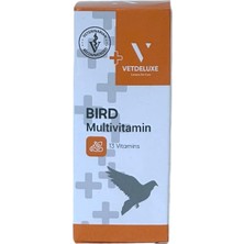 Aesco Vetdeluxe Kuş Multivitamin Tüm Kafes Kuşları ve Güvercinler Için 13 Farklı Vitamin Içeren Damla 30 ml