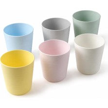 Aesco Kalas Ikea 004 613.79 Çocuk Plastik Bardağı Pastel Çok Renkli 17 cm (6'lı Paket)
