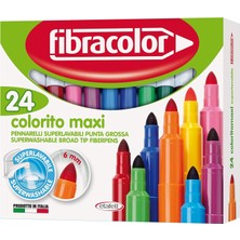 Fibracolor Colorito Maxi Kalın Keçeli Boya Kalem 24 Renk