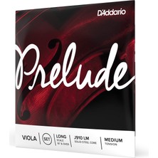 Aesco D'addario J910-LM Prelude Viola Tel Seti, Karbon Fiber Çelik/nikel Uzun Orta