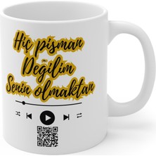 Aesco Mrn - Hiç Pişman Değilim Senin Olmaktan Qr Kodlu Baskılı Yazılı Kupa Bardak