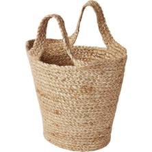 Aesco Ikea Tolknıng Örme Sepet, Örme Sepet Çanta, Jüt 20X30 cm