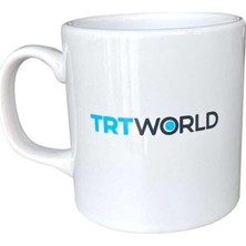 Aesco Trt World Logolu Beyaz Kupa