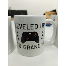 Aesco Leveled Up To Grandpa Kupa - Oyun Temalı Büyükbaba Seramik Bardak Hediyesi 325ML