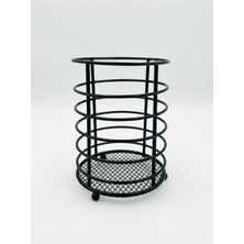 Aesco Orret Home Metal Masa ve Tezgah Üstü Dikey Kaşıklık ve Kalemlik Siyah – Çok Amaçlı Organizer, Mutfak Kaşıklık, Ofis Kalemlik, Modern Dekoratif Stand, Dayanıklı Metal Tasarım