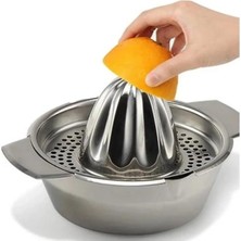 Aesco Figiza Paslanmaz Çelik Limon ve Nar Sıkacağı – Ergonomik Tutma Saplı, Çekirdek Süzgeçli, Narenciye Meyve Sıkacağı
