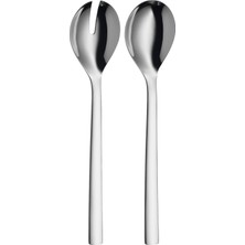 Aesco Wmf Nuova Salata Servis Seti, 30 Cm, Büyük Boy, Salata Çatalı ve Servis Kaşığı, Cromargan® Yüksek Kaliteli Parlak Paslanmaz Çelik, Bulaşık Makinesinde Yıkanabilir