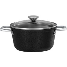 Aesco Madame Coco Noir Titanyum Derin Tencere Siyah 22 cm