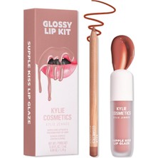 Aesco Kylie Kylie Glossy Lip Kit Dudak Kalemi ve Parlatıcı Set Coconut 2.0