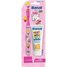 Aesco Banat Kral Şakir Canan Çocuk Diş Fırçası Seti (Pembe) (25 ml Diş Macunlu)