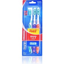 Aesco Oral-B Diş Fırçaları Çok Yönlü 123 3 Ct Orta 2'li Paket