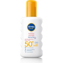 Aesco Nıvea Sun SPF50 Hassas Ciltlere Özel Çok Yüksek Güneş Koruyucu Sprey 200ML, Güneş Alerjisine Karşı Etkili,kokusuz