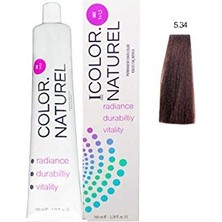 Aesco Color Naturel Kalıcı Saç Boyası 100 ml 5.34 Koyu Altın Bakır