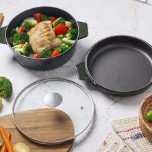 Aesco Aryıldız Duo Cast Iron Tencere/çift Kulplu Tava Fesleğen 26 cm