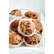 Aesco 50 Adet Beyaz Muffin Kek Kalıbı, Cupcake Muffin Kağıdı 50X35 Mm, Amerikan Kapsül, Muffinsformar