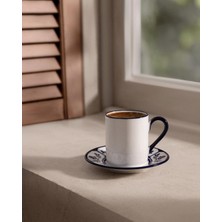 Aesco Reve Blue Manon 2 Parça Kahve Fincan Seti - Mavi/beyaz - 90 ml