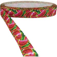Aesco Parti Vitrini Karpuz Dilimi Resimli Grogren Kurdela 2.5 Cm-1 Metre