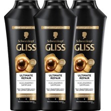 Aesco Gliss Ultimate Repair Şampuan 400ML x 3'lü Set